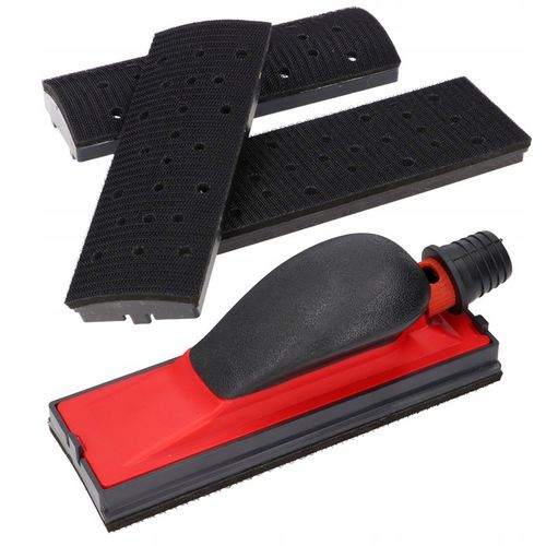 ŚCIERNICA RĘCZNA Z ODCIĄGIEM 70mm x 200mm + WYMIENNE BLOKI PODKŁADKI 4szt na Arena.pl