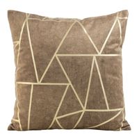 POSZEWKA WELUR VELVET LAMÓWKA 45X45CM CIEMNOBEŻOWA