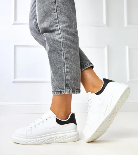 Czarno-białe sneakersy na platformie Rosier 41 na Arena.pl