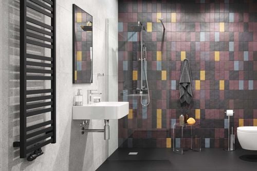 Horos grzejnik łazienkowy 121x35 cm, czarny soft na Arena.pl