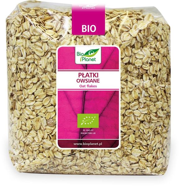 Płatki owsiane bio 1 kg - bio planet zdjęcie 1