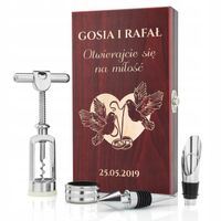 Prezent na ŚLUB zestaw DO WINA  dla MŁODEJ PARY wesele GRAWER