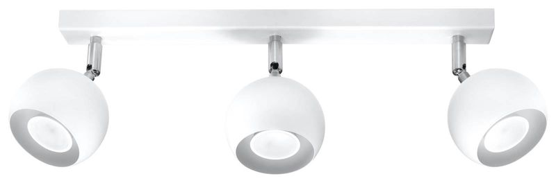 LAMPA sufitowa SL.0439 metalowa OPRAWA listwa SPOT regulowane kule balls biale zdjęcie 1