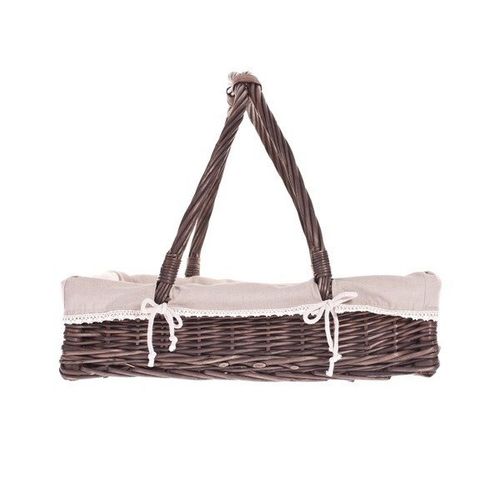 Wiklinowa Taca z Pałąkiem Obszyta Tkaniną 60x50 H12 cm na Arena.pl