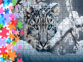 Puzzle tradycyjne Zwierzęta - Jaguar Śnieżny