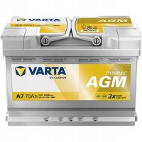 AKUMULATOR SAMOCHODOWY VARTA SILVER AGM E39 START-STOP 70AH 760A A7