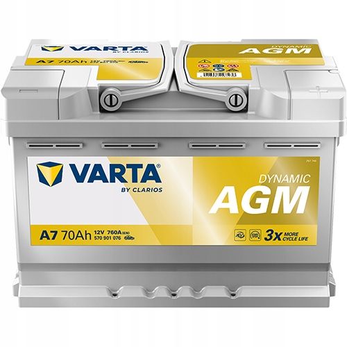 AKUMULATOR SAMOCHODOWY VARTA SILVER AGM E39 START-STOP 70AH 760A A7 zdjęcie 1