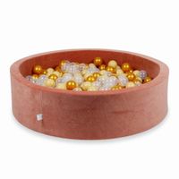 Suchy basen 110x30cm Velvet Soft Canyon Clay z piłeczkami 400szt (złote, beżowe, przezroczyste)