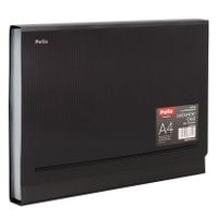 TECZKA Z 12 PRZEGRÓDKAMI A4 Z GUMKĄ PAT5057/01 PATIO CZARNA