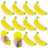 12x GNIOTEK ŻELOWY BANAN ANTYSTRESOWY ROZCIĄGANY SENSORYCZNY OWOC PRANK