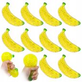 12x GNIOTEK ŻELOWY BANAN ANTYSTRESOWY ROZCIĄGANY SENSORYCZNY OWOC PRANK