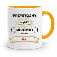 Dla Dja Muzyka Kubek Żółty Przystojny Skromny Z Nadrukiem Ze Zdjęciem