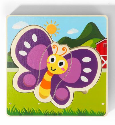 drewniane puzzle montessori dla dzieci motylek mwz-3155 na Arena.pl