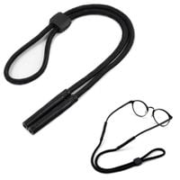 Regulowany gruby Sznurek do okularów 33cm - Czarny