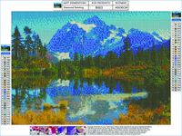 KRAJOBRAZ GÓRSKI W HAFTOWANYCH DIAMENTACH