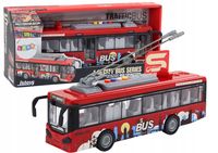 Trolejbus Autobus 1:16 Światła Dźwięki Napęd Czerwony