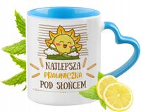 Dla Prawniczki Kubek Błękitny Z Uszkiem W Kształcie Serca Na Prezent
