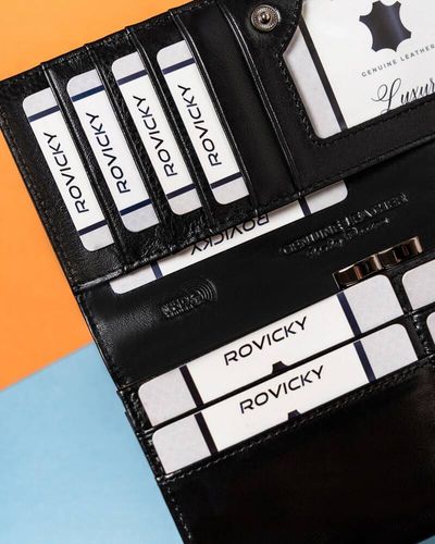 elegancki, skórzany portfel damski na zatrzask - lorenti na Arena.pl