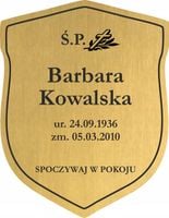 TABLICZKA NAGROBNA NAGROBKOWA grawer nierdzewna 20 cm