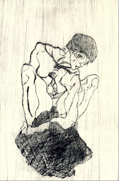Sorrow, Egon Schiele - plakat 61x91,5 cm zdjęcie 1