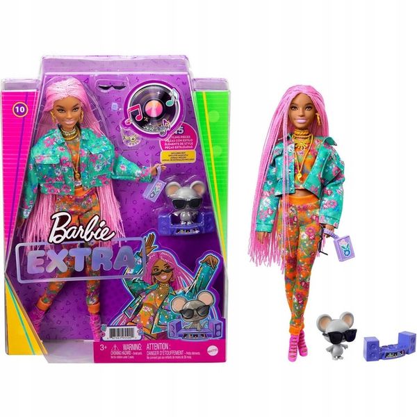 Mattel Barbie Lalka Extra Warkoczyki + Akcesoria zdjęcie 15