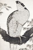Plakat 20x30cm Bird, Hokusai Japoński Vintage do Salonu