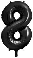 Balon foliowy Cyfra 8, 86cm, czarny XL