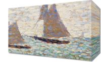 Obraz 30x20cm Two Sailboats, Seurat Vintage do Salonu