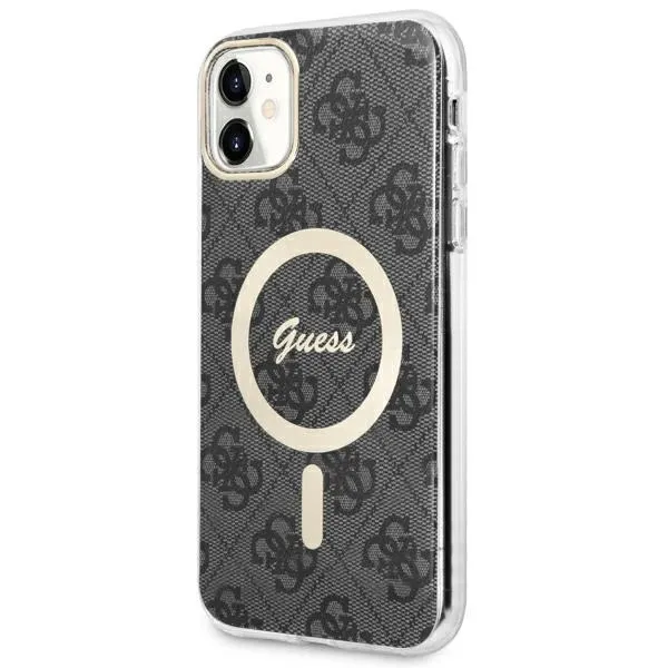 Etui Guess 4G MagSafe na iPhone 11 - czarne zdjęcie 1