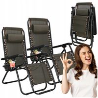 2x LEŻAK OGRODOWY PLAŻOWY SKŁADANY LEŻAKI PLAŻOWE FOTEL GRAVITY TURYSTYCZNY