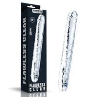 flawless clear double dildo 12''