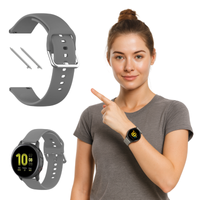Pasek do Amazfit BIP / BIP 3 / 3 PRO / LITE / U / 1S silikon opaska szary