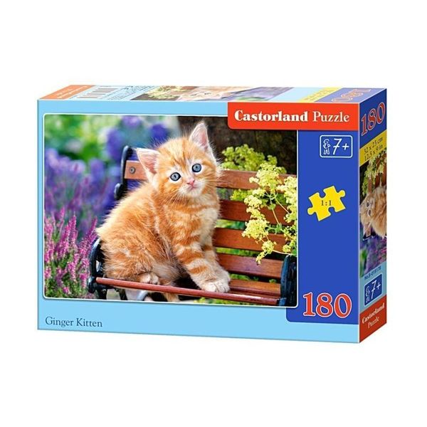 Puzzle 180 el. ginger kitten CASTOR zdjęcie 1