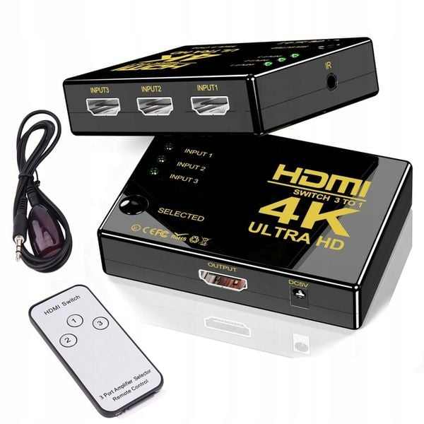AKTYWNY SWITCH do 3x HDMI 4K SPLITTER ROZDZIELACZ zdjęcie 1