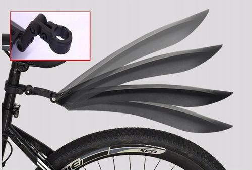 BŁOTNIKI ROWEROWE NA ROWER 26/28 PRO PRZÓD+TYŁ KOMPLET CHLAPACZE MTB CZARNY na Arena.pl