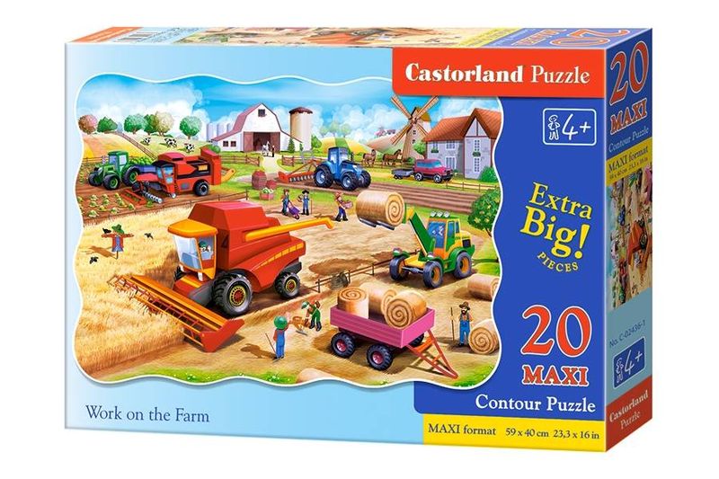 Puzzle 20-elementów MAXI Work in the Farm zdjęcie 1