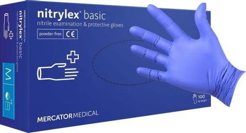 Rękawiczki nitrylowe Nitrylex Basic Niebieskie 100 na Arena.pl