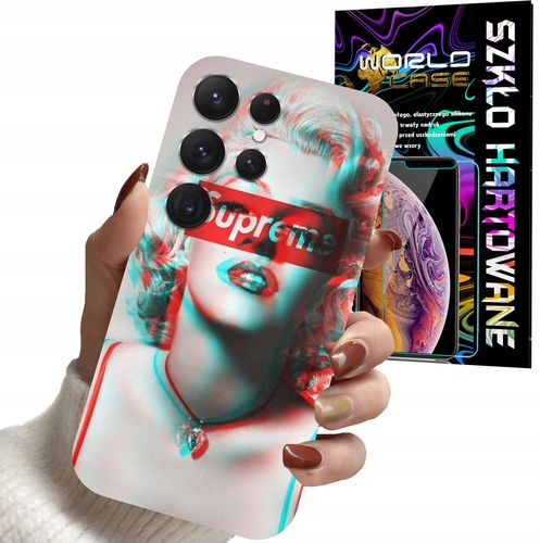 ETUI DO SAMSUNG S24 ULTRA - Monroe MODNE KOBIECE WZORY + SZKŁO na Arena.pl