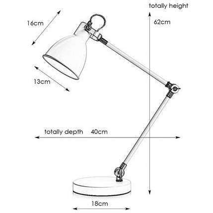 Stołowa LAMPA loftowa HOUSE 107739 Markslojd metalowa LAMPKA biurkowa stojąca cyna czarna zdjęcie 4