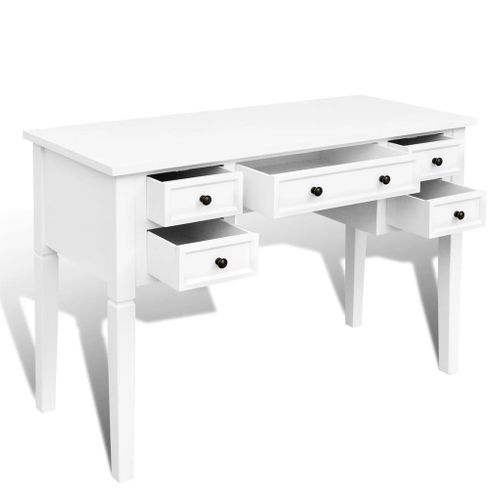 Biurko białe z 5 szufladami na Arena.pl