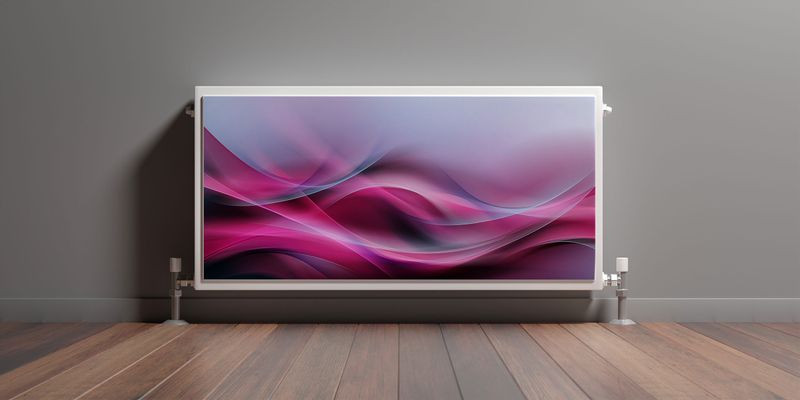 Osłona MAGNETYCZNA Na Kaloryfer Abstrakcja Kolorowa Fala 120cm x 60cm zdjęcie 3
