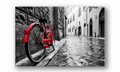 OBRAZ NA PŁÓTNIE 090 Rower w mieście 100x70cm na Arena.pl