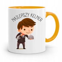 Dla Kelnera Kubek Żółty Najlepszy Kelner Prezent Z Nadrukiem Ze Zdjęciem