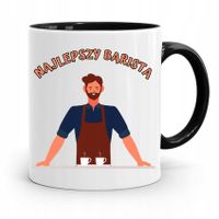 Dla Baristy Baristki Kawiarki Kubek Czarny Prezent Z Nadrukiem Ze Zdjęciem
