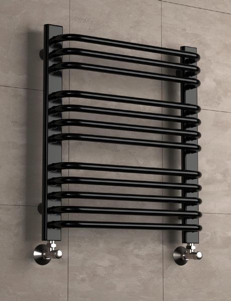 Grzejnik drabinkowy ALFA 480/400 czarny połysk zdjęcie 5