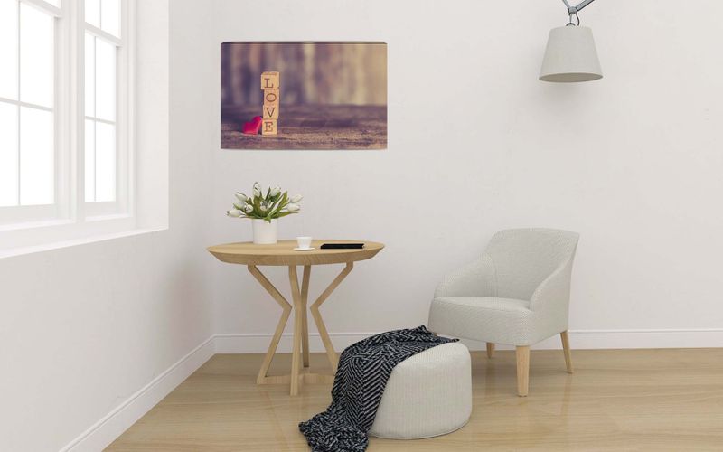 Foto obraz na płótnie "LOVE - kostki II" 100x60 zdjęcie 1