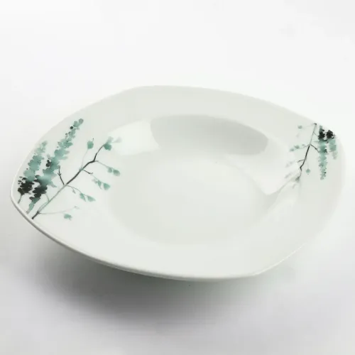 SERWIS OBIADOWY PORCELANOWY ZESTAW TALERZY BIAŁY NA 6 OSÓB WZÓR ZIMA na Arena.pl