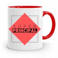 Dla Dyrektora Kubek Czerwony Super Principal Z Nadrukiem Ze Zdjęciem