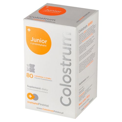 COLOSTRUM JUNIOR Z PROBIOTYKIEM CUKIERKI DLA DZIECI 80 szt. na Arena.pl