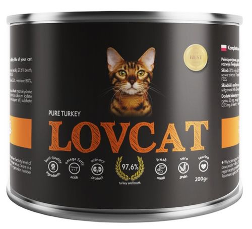 Lovcat Pure Turkey puszka 200g na Arena.pl